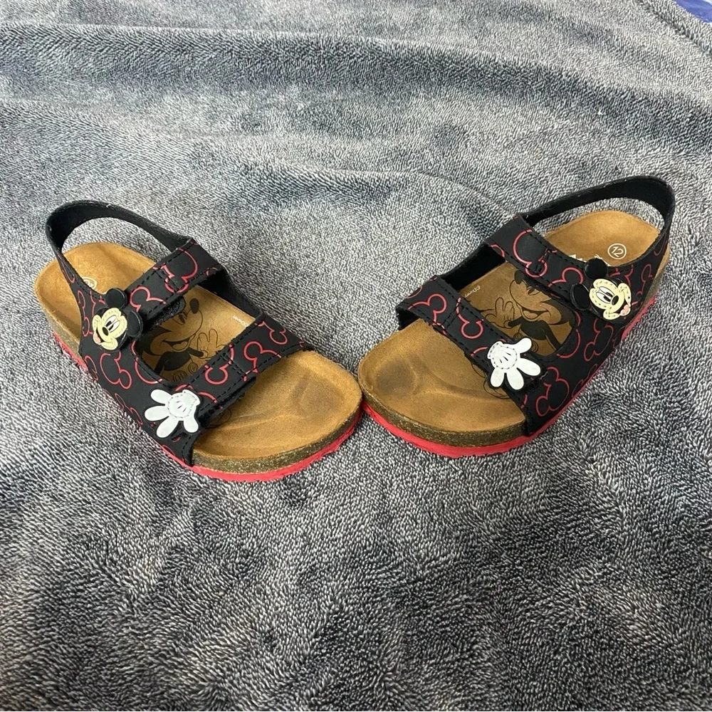 Mickey Mouse Kids Sandals - Black and Red‎
